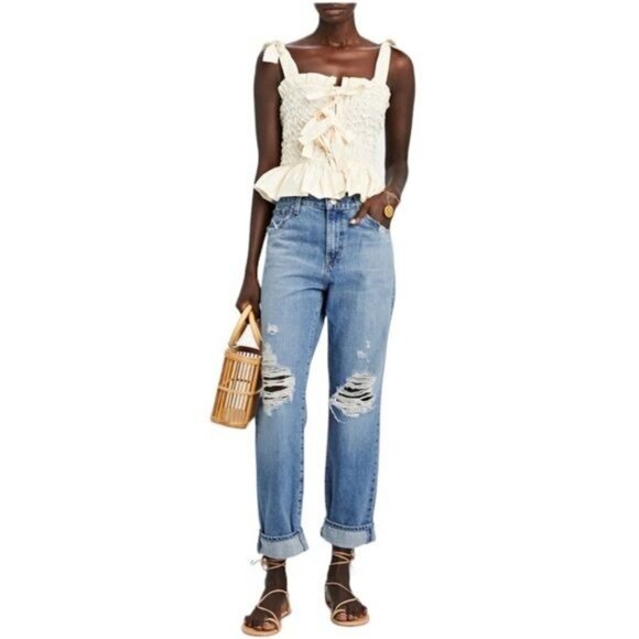 J Brand Tate Distressed Boyfriend Jeans Size 24 - Picture 1 of 14
